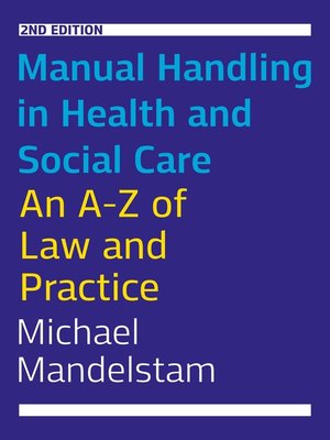 cover image of Manual Handling in Health and Social Care